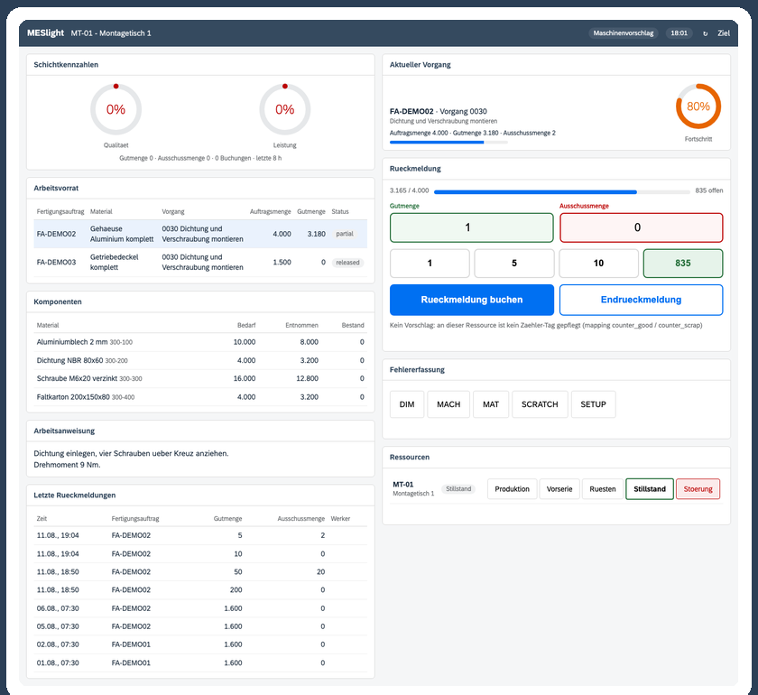MESlight · Worker-Dashboard